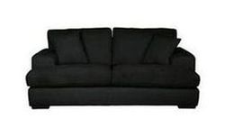 Salvatore Extra Large Leather Sofa - Black